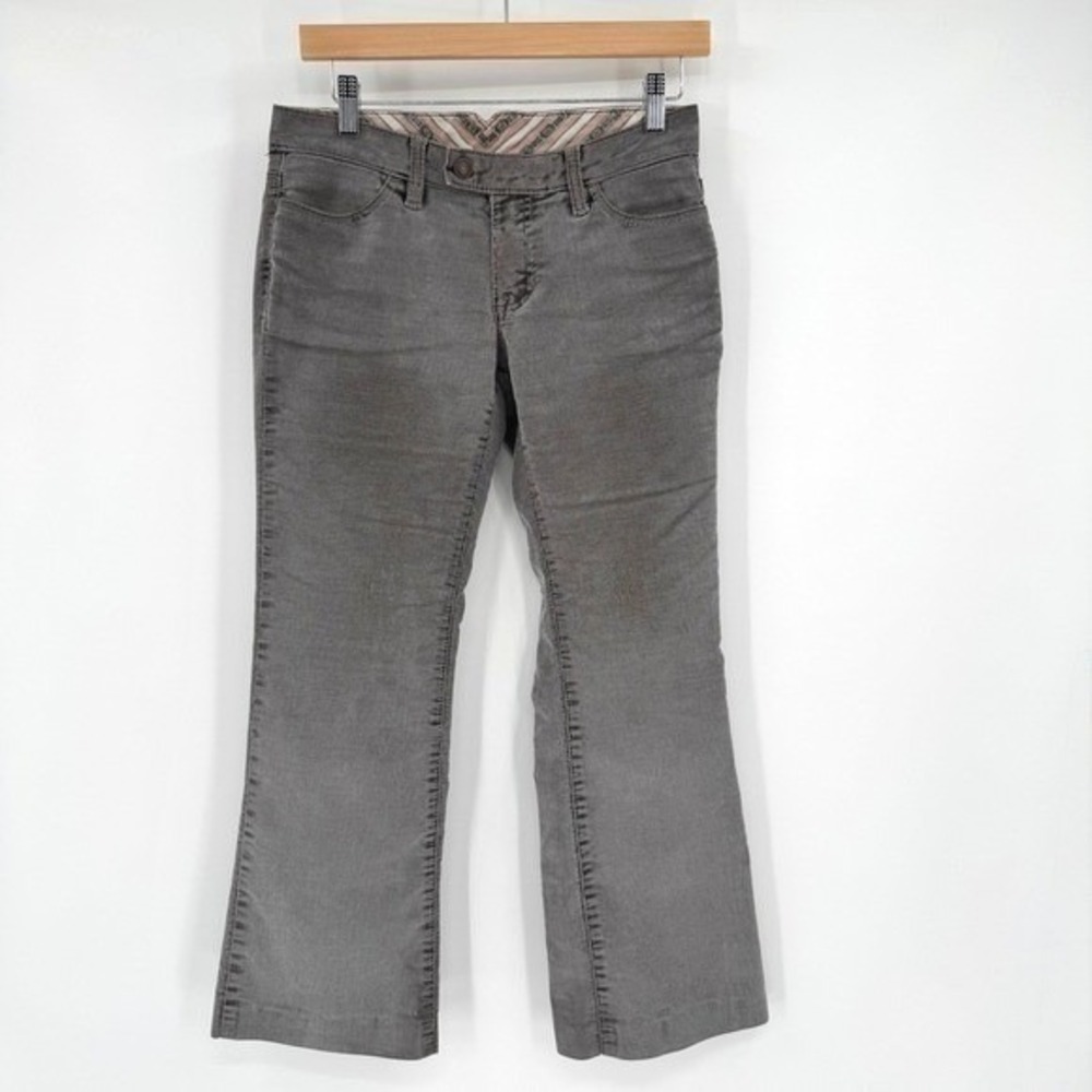 VTG Y2K GAP Grey Corduroy Bootcut Low-Rise Pants Women's Sz 1R